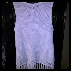 August Silk Fringed Top
